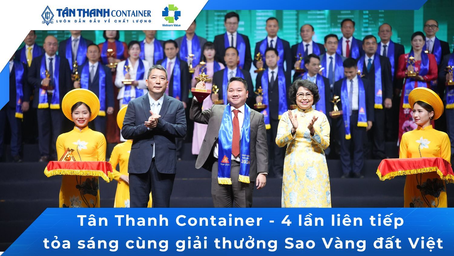 Tân Thanh Container - 4 lần liên tiếp tỏa sáng cùng giải thưởng Sao Vàng đất Việt